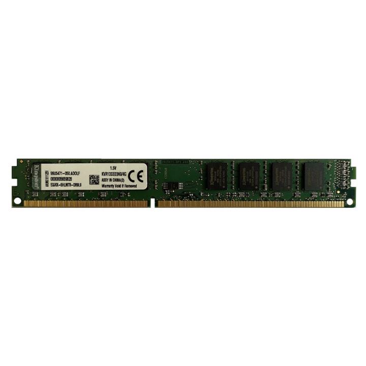 رم دسکتاپ DDR3 تک کاناله 1333 مگاهرتز cl9 کینگستون مدلkvr ظرفیت 4گیگابایت Kingston kvr ddr3 1333MHz cl9 single channel Desktop RAM 4GB